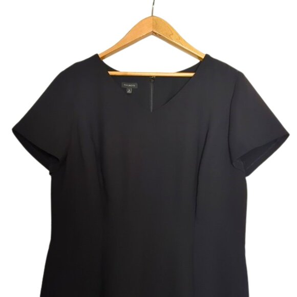 NWT Talbots‎ Black V-Neck Short Sleeve Career Dress | Size 16 - Picture 3 of 5